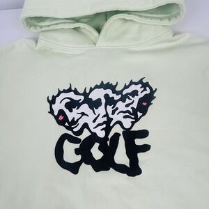 Golf Wang Hoodie Men's Medium Light Mint Melting Face Logo 80%Cotton/Poly